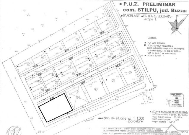 Buzau Teren de vanzare in Stalpu, deschidere 62ml, 2600 mp,28.600euro