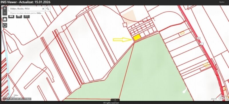 Buzau Teren de vanzare in Stalpu, deschidere 62ml, 2600 mp,28.600euro